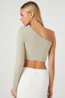 One Shoulder Cropped Sweater