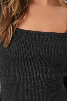 Sparkle Knit Square Neck Top