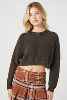 Cropped Crewneck Sweater