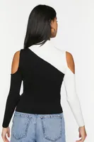 Open Shoulder Colourblock Sweater
