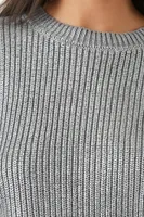 Ribbed Knit Metallic Sweater