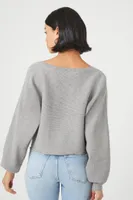 Ribbed V-Neck Sweater