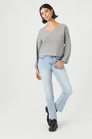 Ribbed V-Neck Sweater