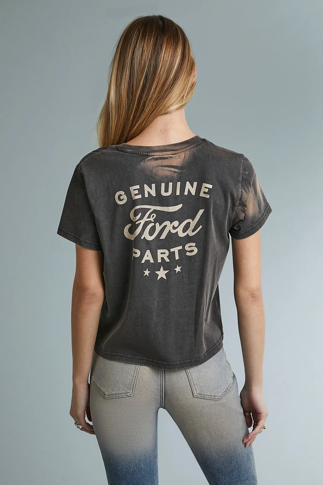 Ford Mustang Graphic Bleach Dye T-Shirt