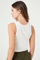 Wild Spirit Embroidered Ribbed Tank