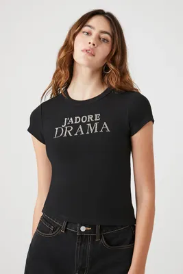 Jadore Drama Rhinestone Baby T-Shirt