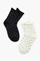 Polka Dot Crew Socks (2 Pack)