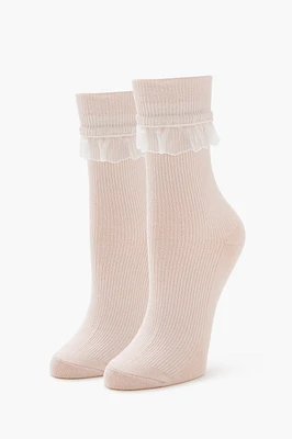 Socquettes en tricot côtel