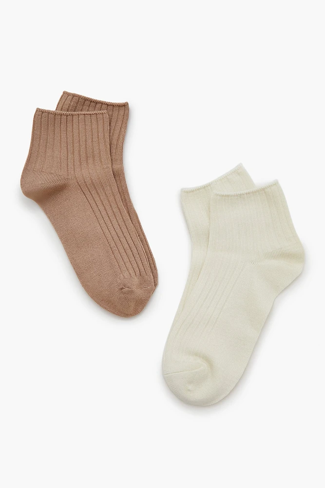 Chaussettes côtelées (2 paires)