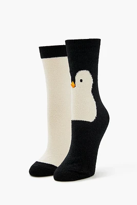 Penguin Plush Crew Socks (2 Pack)