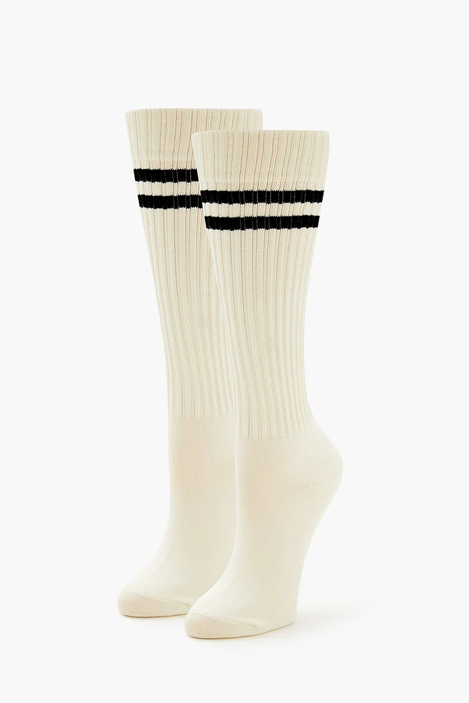 Chaussettes côtelées avec rauires de style universitaire