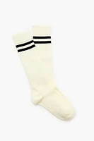 Chaussettes côtelées avec rauires de style universitaire