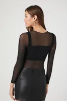 Seamless Sheer Combo Bodysuit