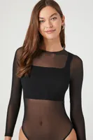 Seamless Sheer Combo Bodysuit