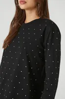 Rhinestone Long Sleeve Top