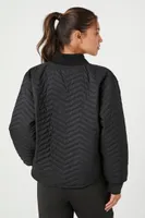 Active Chevron Quilted Bomber Jacket