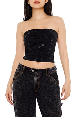 Rhinestone Cropped Tube Top