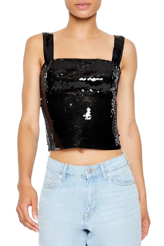 Sequin Tie Back Tank