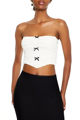 Ruched Bow Tube Top