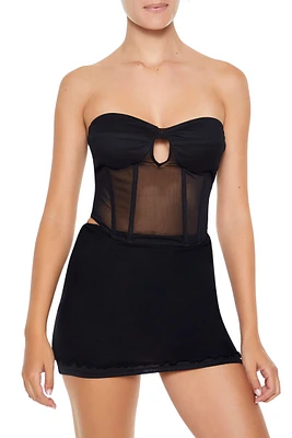 Haut corset tubulaire en filet