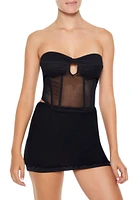 Haut corset tubulaire en filet