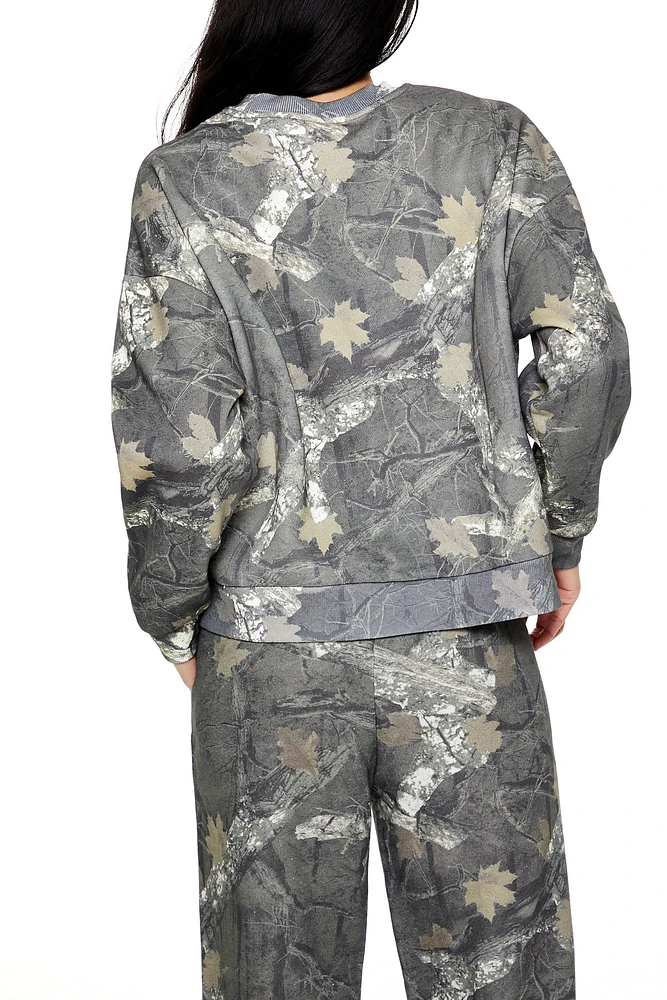 Chandail en molleton avec motif camouflage