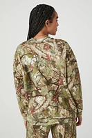 Camo Forest Print Fleece Sweatshirt