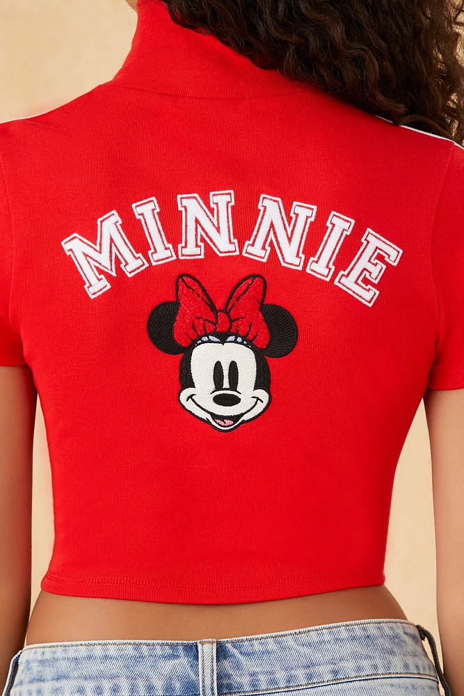 Haut court Ã  imprimÃ© Disney Minnie Mouse avec fermeture glissiÃ¨re