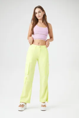 Drawstring Straight Leg Cargo Pant