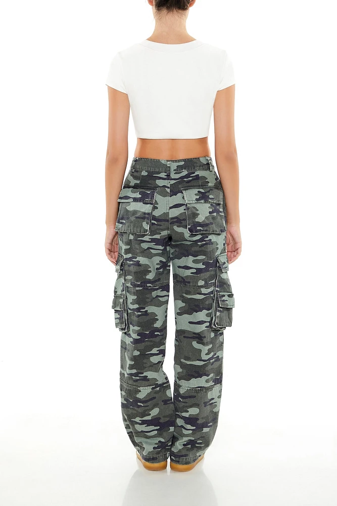 Pantalon cargo avec motif camouflage