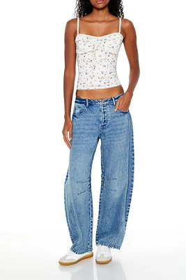 Mid Rise Baggy Barrel Jean