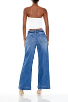 Belted Low-Rise Baggy Jeans