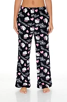 Pantalon de pyjama en  peluche à imprimé Hello Kitty