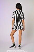 Ensemble pyjama avec haut boutonné et short à imprimé Beetlejuice