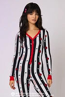 Combi-short pyjama Ã  manches longues avec imprimÃ© Beetlejuice