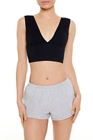 Bralette longue sans couture avec encolure en V