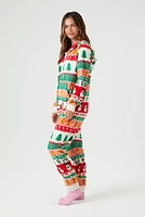 Fair Isle Christmas Pajama Jumpsuit