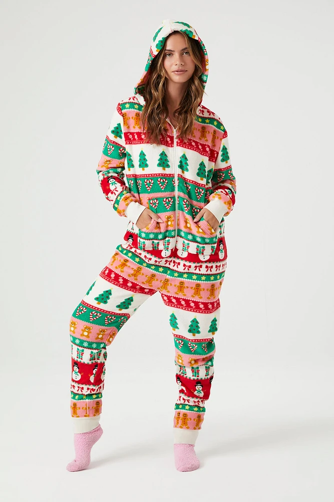 Fair Isle Christmas Pajama Jumpsuit