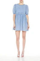 Denim Babydoll Mini Dress