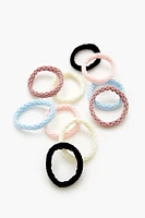 Textured Hair Tie Set (10 Pcs)