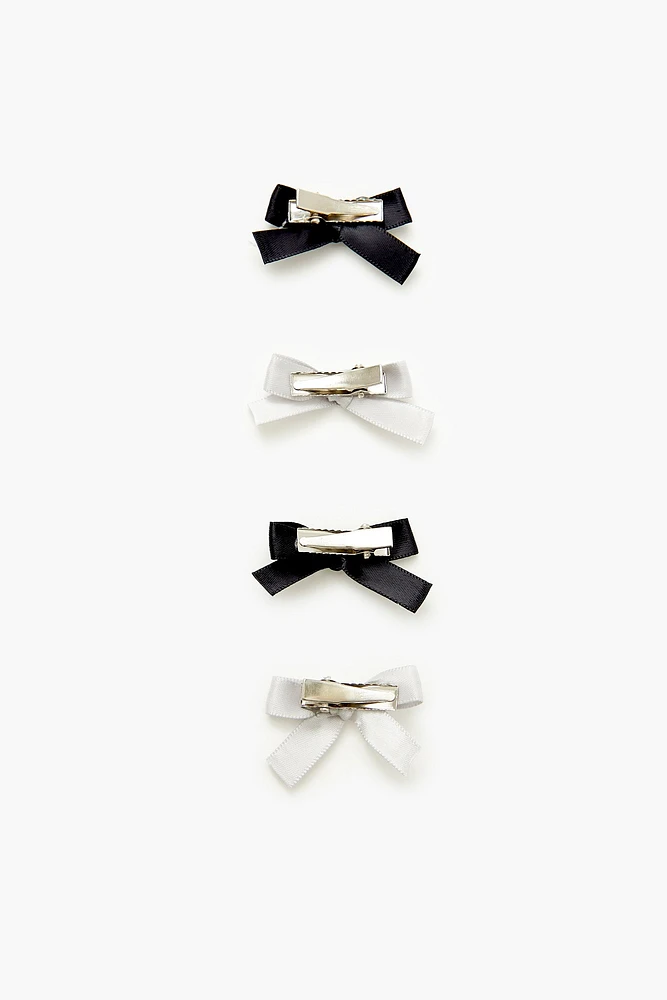 Bow Hair Clip Set (4 Pcs)