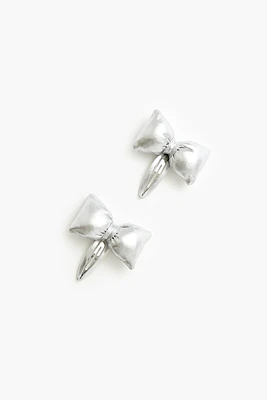 Metallic Bow Hair Clip Set