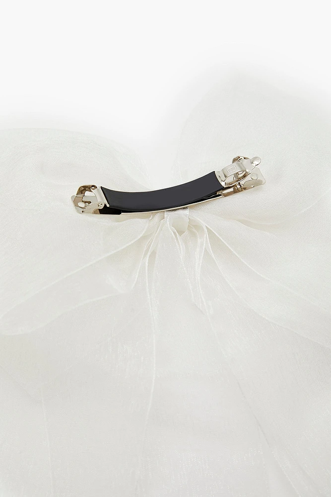 Barrette avec boucle diaphane