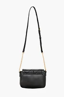 Quilted Faux Leather Crossbody Bag