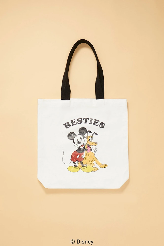 Fourre-tout avec motif brodÃ© Disney Mickey Mouse & Pluto