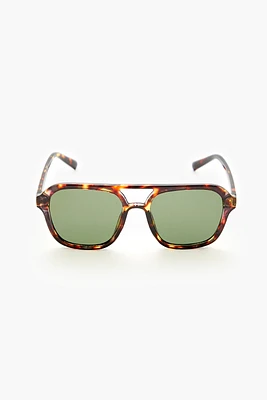 Lunettes de soleil aviateur écaille de tortue