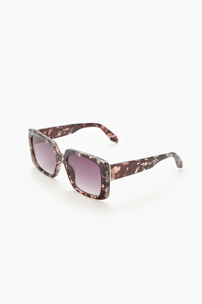 Lunettes de soleil Ã©caille de tortue carrÃ©es