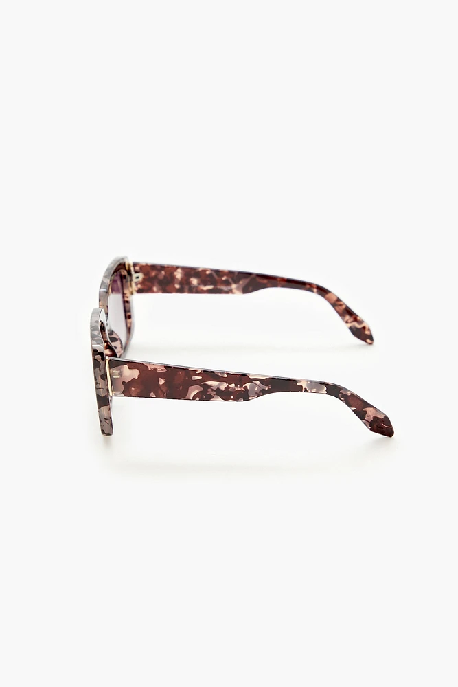 Lunettes de soleil Ã©caille de tortue carrÃ©es