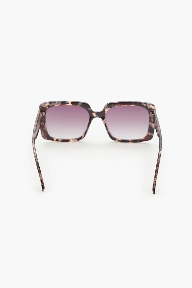 Lunettes de soleil Ã©caille de tortue carrÃ©es