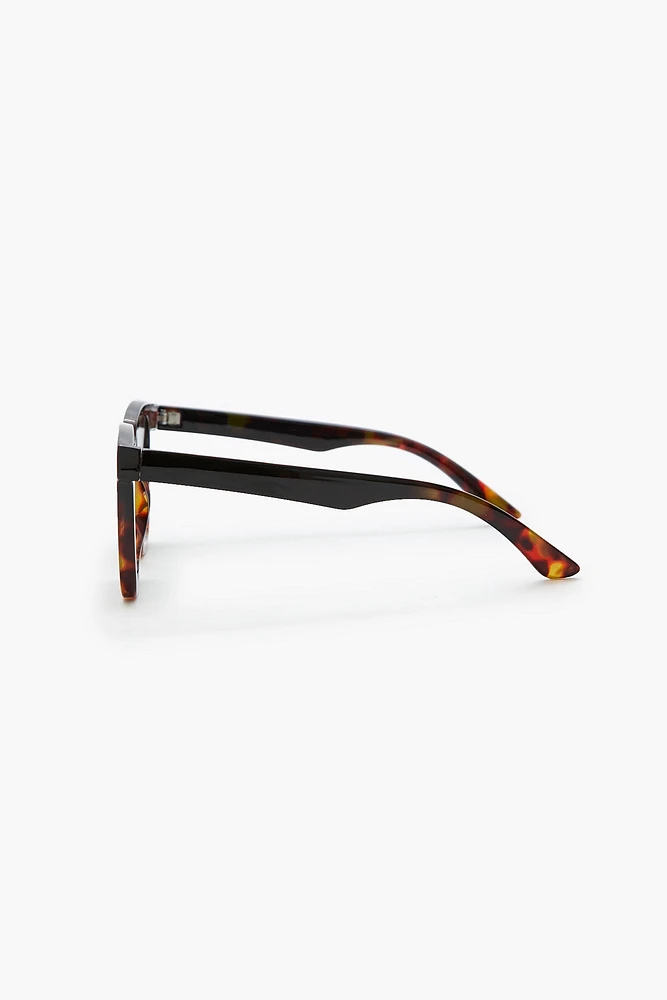 Lunettes de soleil Ã©caille de tortue carrÃ©es ombrÃ©es